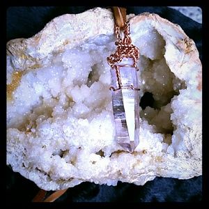 Amethyst wire wrapped necklace